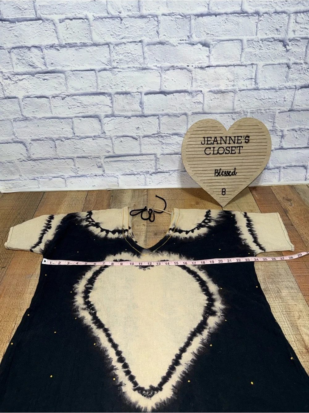Natural Life Sayulita Kaftan heart tie dye tunic one size gauze summer beach